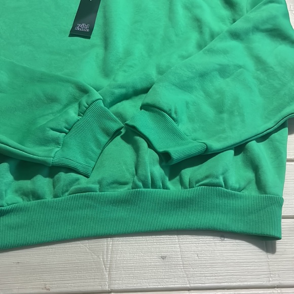 Women’s vibrant green cotton long sleeve crewneck sweatshirts NWT - Picture 5 of 7